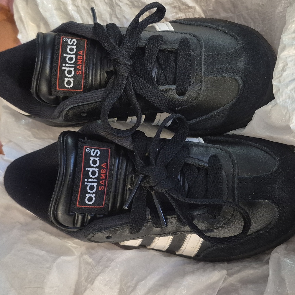 Adidas Kids Black and White Sneakers